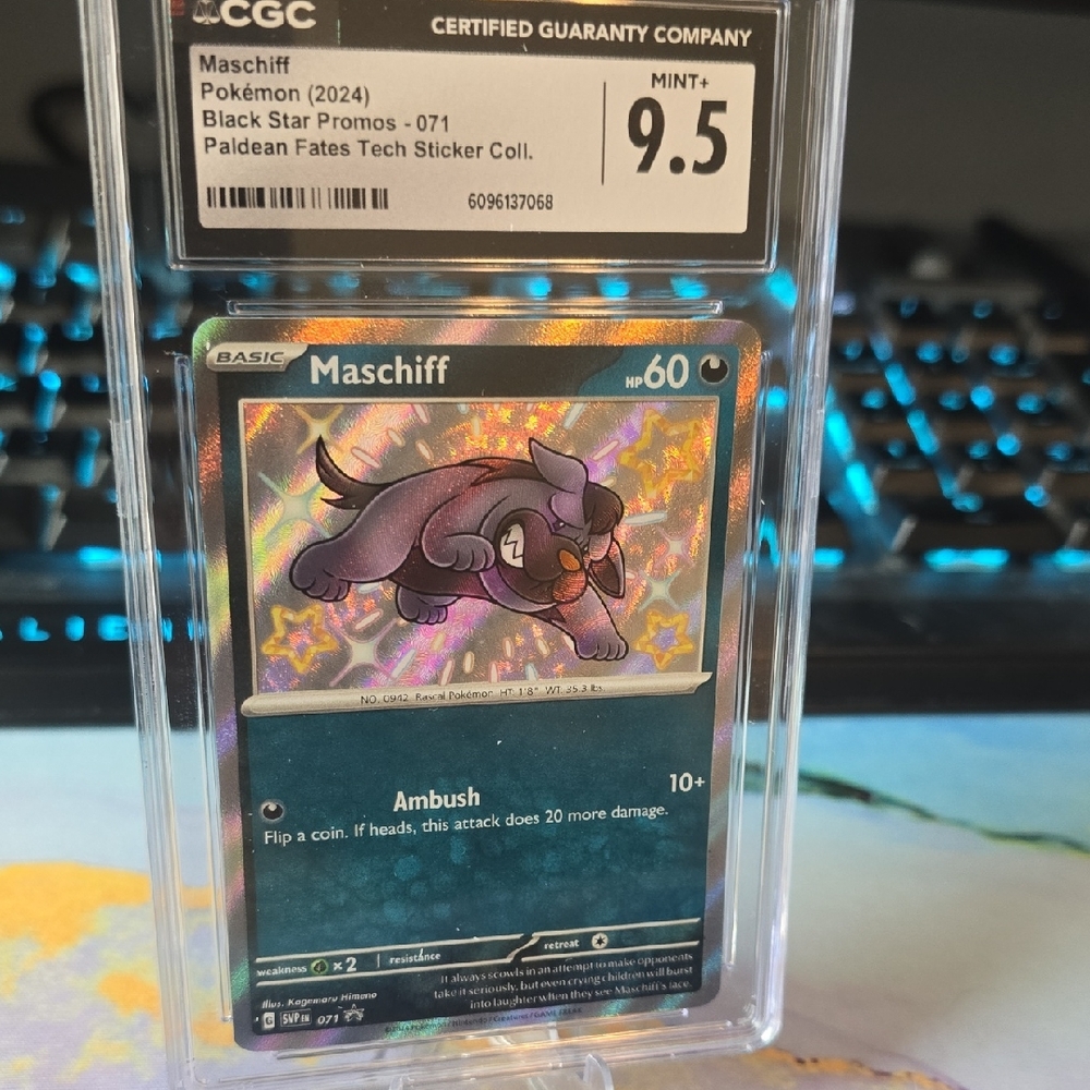 Maschiff Card - Holographic Black and Gray